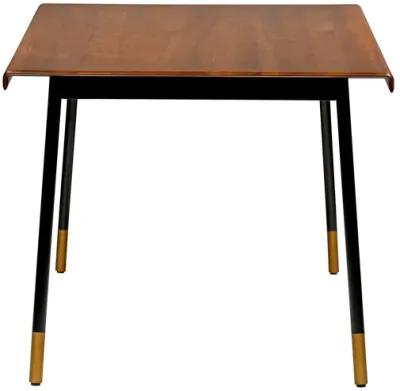 Miriam 71" Dining Table in Brown with Black Legs