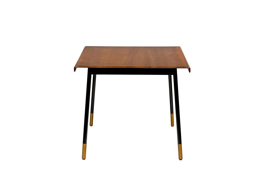 Miriam 71" Dining Table in Brown with Black Legs