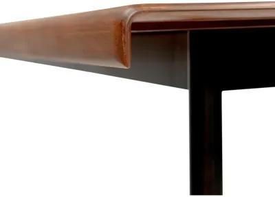 Miriam 71" Dining Table in Brown with Black Legs