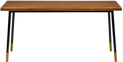 Miriam 71" Dining Table in Brown with Black Legs