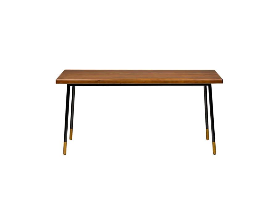 Miriam 71" Dining Table in Brown with Black Legs