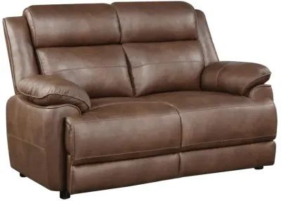 Ellington 3-piece Upholstered Padded Arm Sofa Set Dark Brown