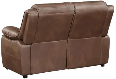 Ellington 3-piece Upholstered Padded Arm Sofa Set Dark Brown