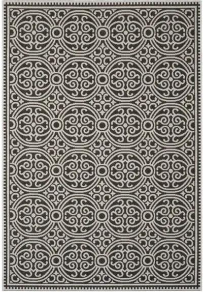 LINDEN 134 Collection LND134A-5 Light Grey / Charcoal 5'-3" X 7'-6"