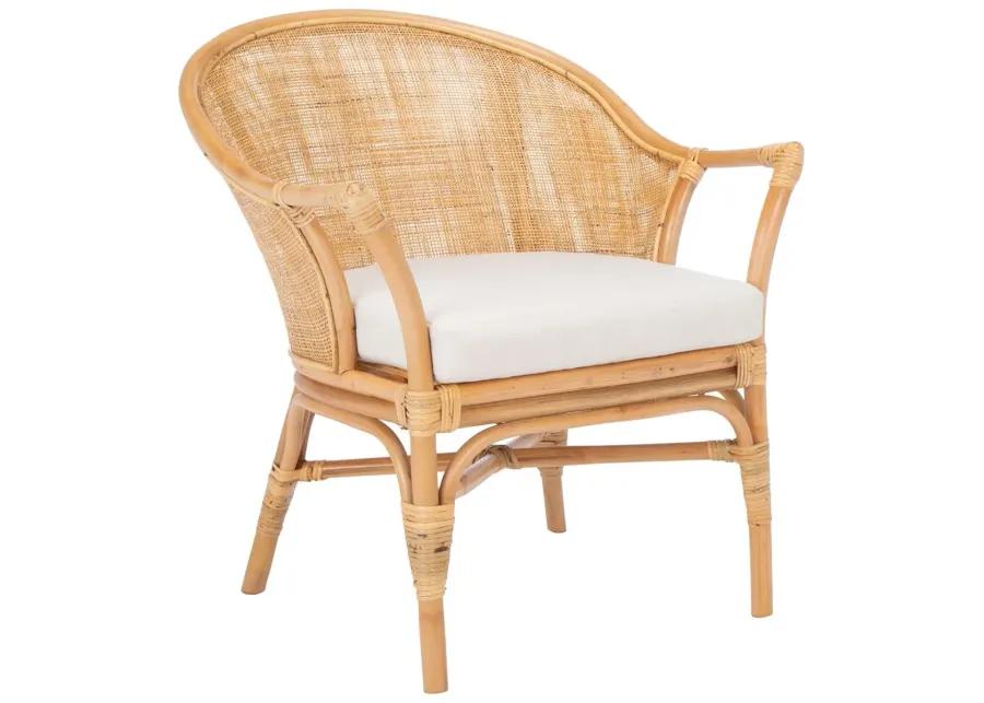 DUSTIN RATTAN ACCENT CHAIR W/ CUSHION