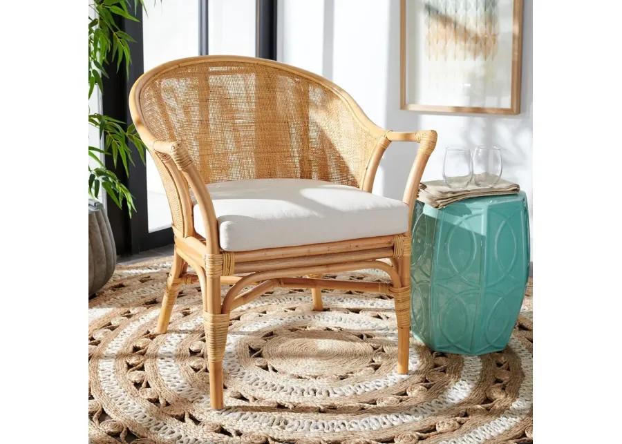 DUSTIN RATTAN ACCENT CHAIR W/ CUSHION