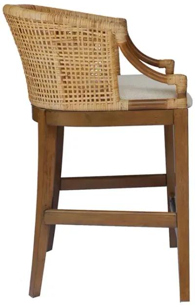 Martha Stewart Playa Natural Handcrafted Rattan Counter Stool 25" H