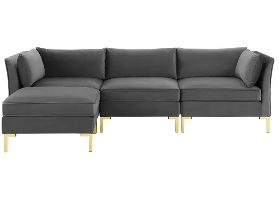 Ardent 4-Piece Performance Velvet Sectional Sofa