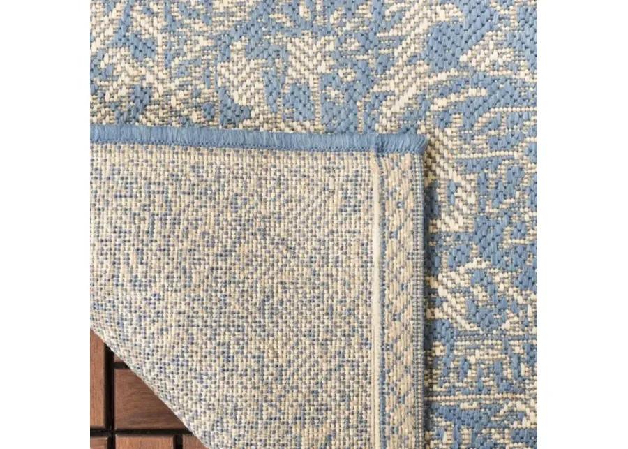 Safavieh BEACH HOUSE Collection BHS139N-28 Cream / Blue 2'-2" X 8'