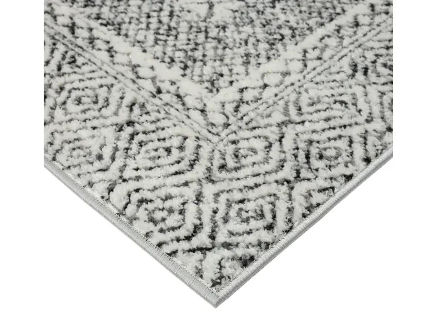 Madison Park Kenzie Grey/Cream Moroccan Bordered Global Woven Area Rug