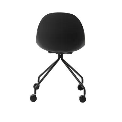 Tayte Office Chair in Black with Matte Black Base - Set of 1