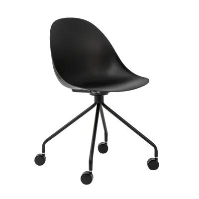 Tayte Office Chair in Black with Matte Black Base - Set of 1