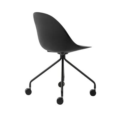 Tayte Office Chair in Black with Matte Black Base - Set of 1