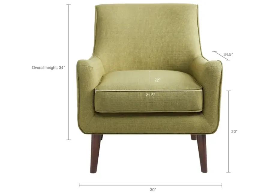 Madison Park Oxford Green Mid-Century Accent Chair