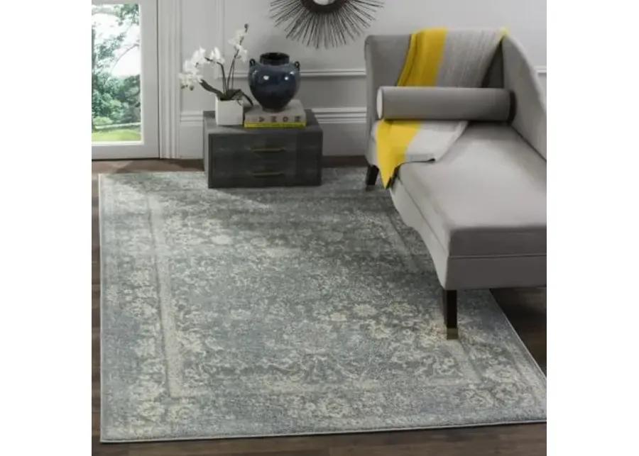 Adirondack Contemporary Slate / Ivory 10' X 14' Powerloomed Rug