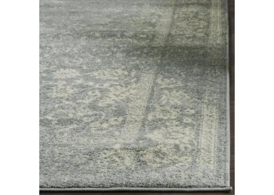 Adirondack Contemporary Slate / Ivory 10' X 14' Powerloomed Rug