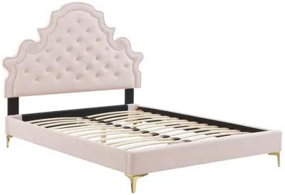 Gwyneth Tufted Performance Velvet King Platform Bed