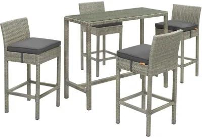 Conduit 5 Piece Outdoor Patio Wicker Rattan Set