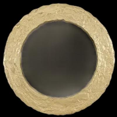 molten mirror, round, gold leaf