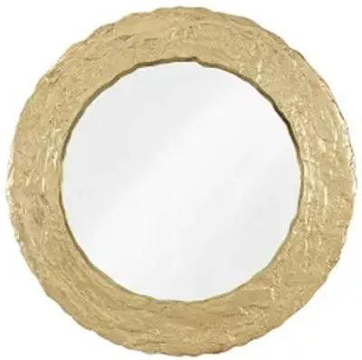 molten mirror, round, gold leaf