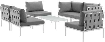 Harmony 7 Piece Outdoor Patio Aluminum Sectional Sofa Set