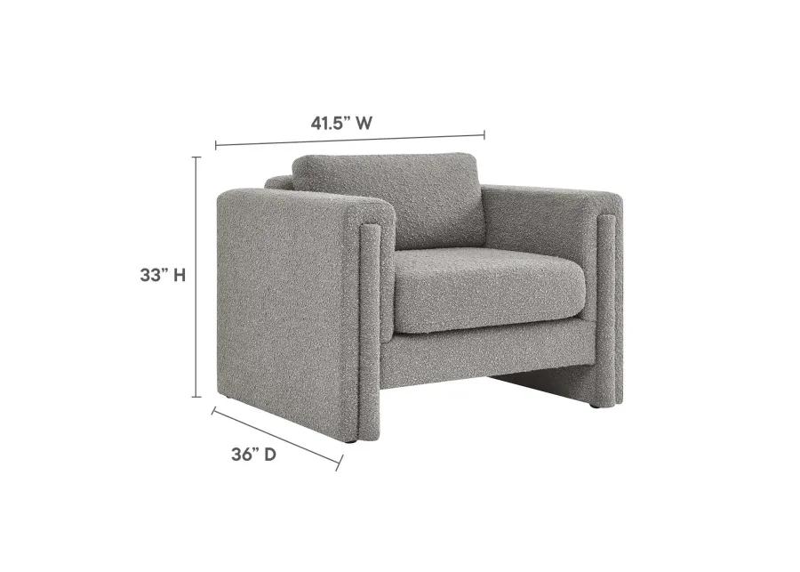 Visible Boucle Fabric Armchair