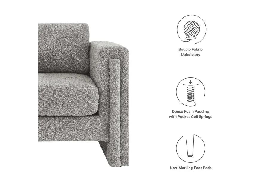 Visible Boucle Fabric Armchair