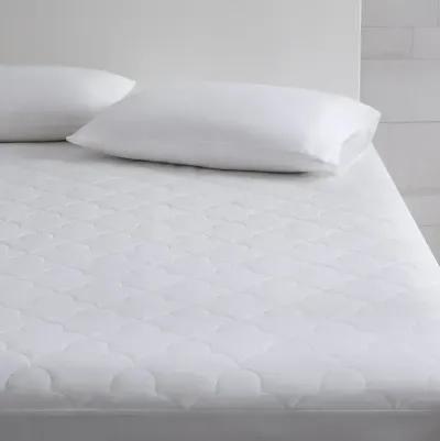 Sleep Philosophy All Natural White Cotton Percale Quilted Mattress Pad