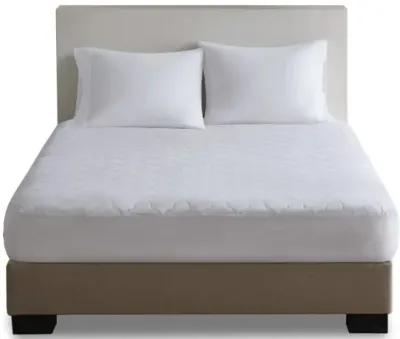 Sleep Philosophy All Natural White Cotton Percale Quilted Mattress Pad