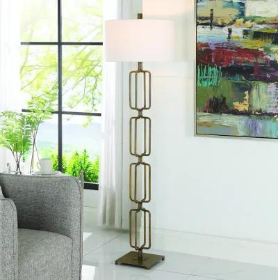 Link Brushed Gold Floor Lamp