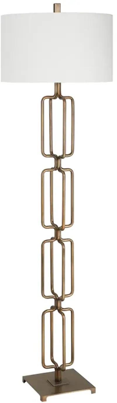 Link Brushed Gold Floor Lamp