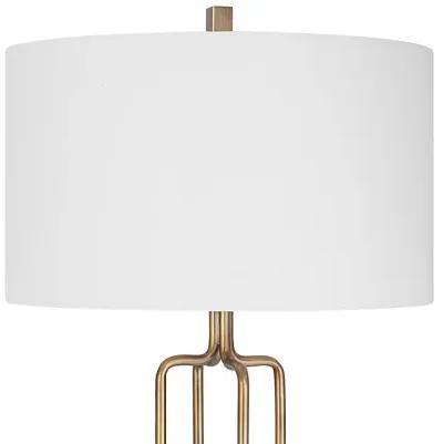 Link Brushed Gold Floor Lamp