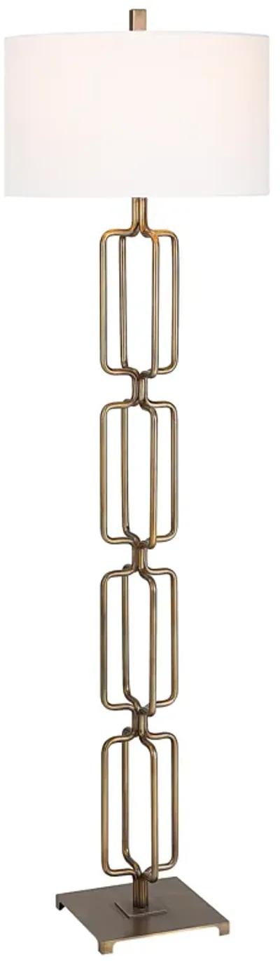 Link Brushed Gold Floor Lamp