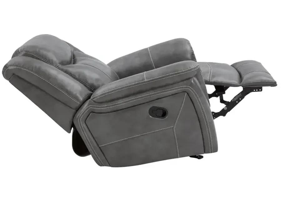 Conrad Upholstered Motion Glider Recliner Grey