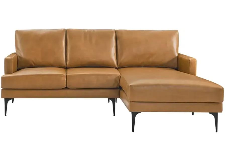 Evermore Right-Facing Vegan Leather Sectional