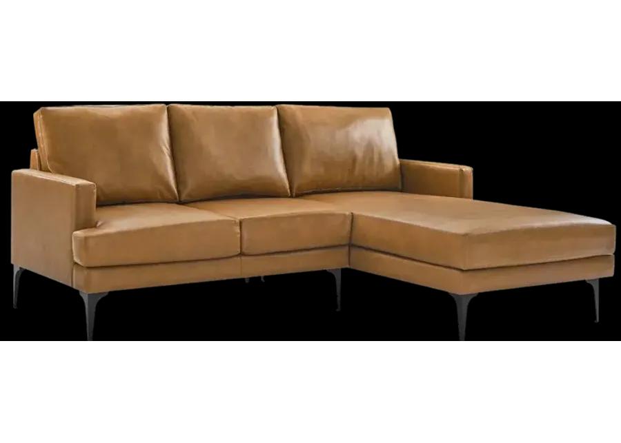 Evermore Right-Facing Vegan Leather Sectional