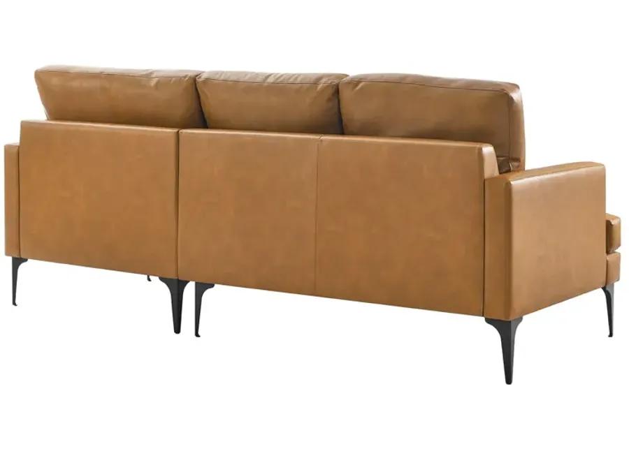 Evermore Right-Facing Vegan Leather Sectional