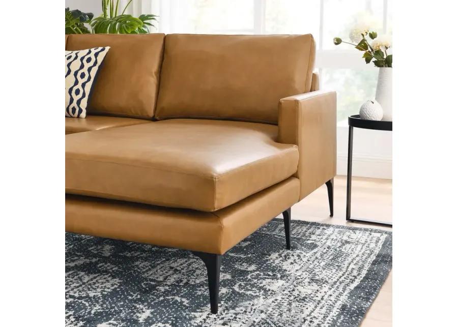 Evermore Right-Facing Vegan Leather Sectional