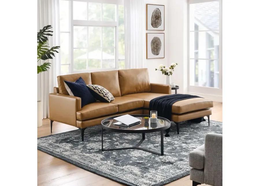 Evermore Right-Facing Vegan Leather Sectional