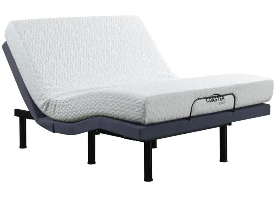 Clara Full Adjustable Bed Base Grey and Black