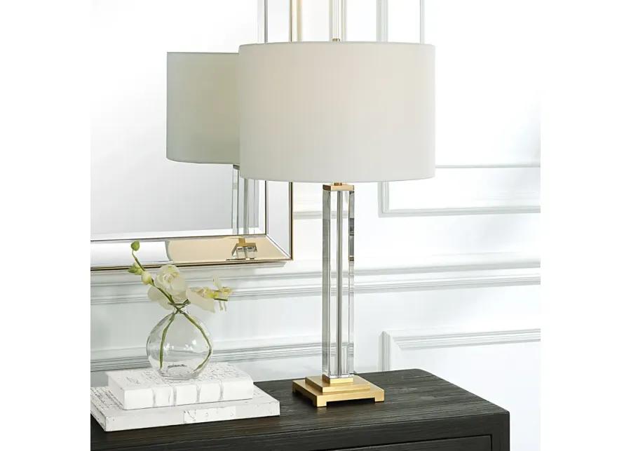 Crystal Column Table Lamp