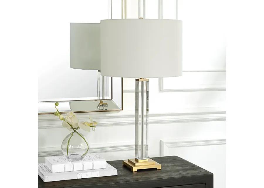 Crystal Column Table Lamp