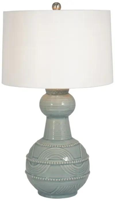 Ceramic 28" Bottle Table Lamp, Blue