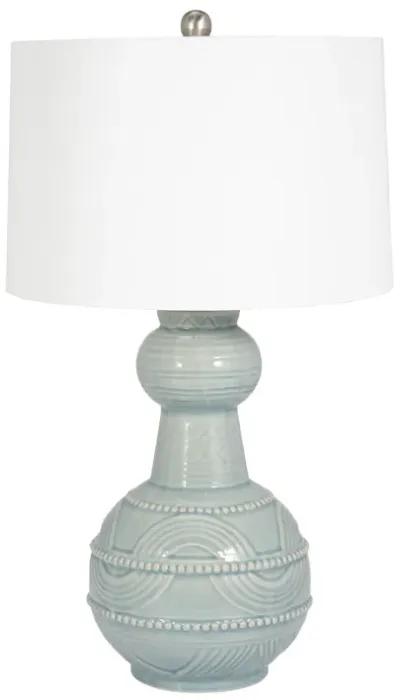 Ceramic 28" Bottle Table Lamp, Blue