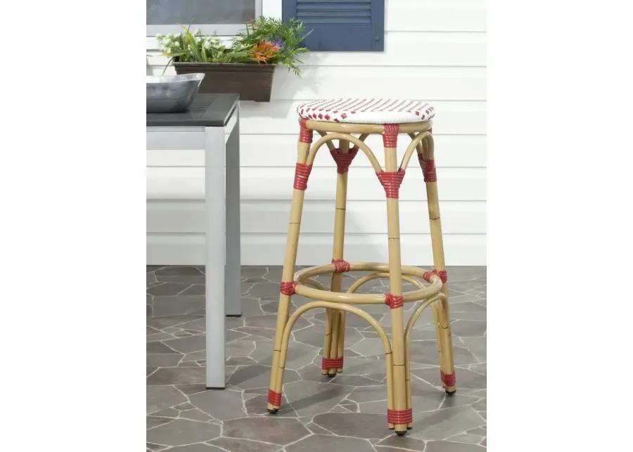 KIPNUK STOOL RED/WHITE (INDOOR/OUTDOOR)