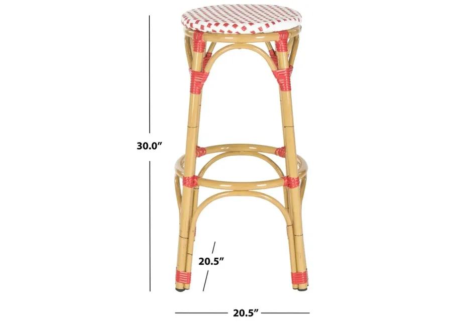 KIPNUK STOOL RED/WHITE (INDOOR/OUTDOOR)