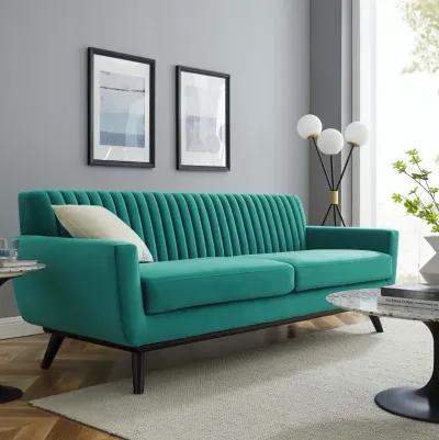 Engage Channel Tufted Performance Velvet Sofa