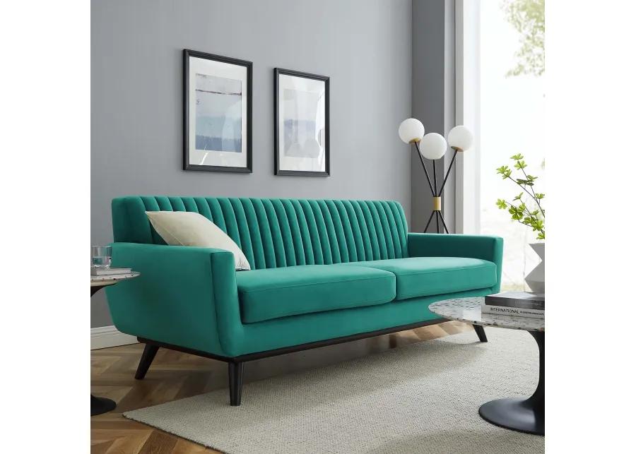 Engage Channel Tufted Performance Velvet Sofa