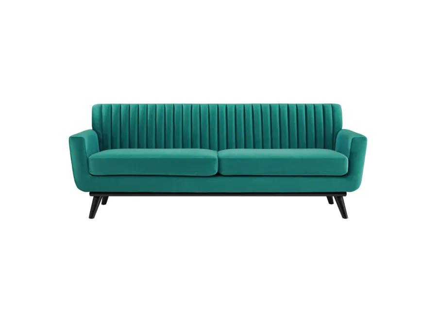 Engage Channel Tufted Performance Velvet Sofa