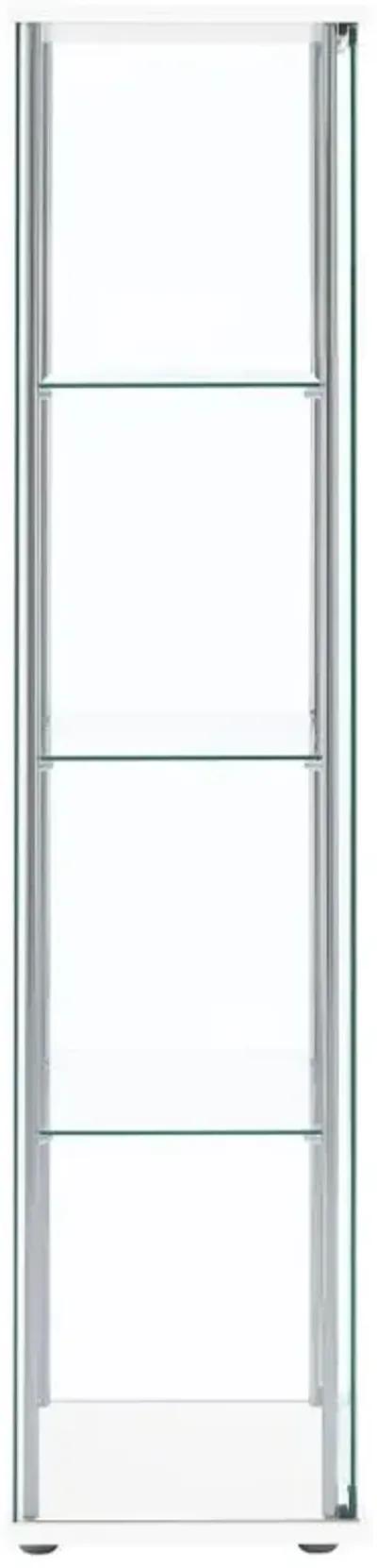 Bellatrix Rectangular 4-shelf Curio Cabinet White and Clear